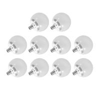 GLSTOY 10 Pezzi Paralume Lampada da Toeletta a Mezzo Globo 50mm Base in Alluminio 34mm e Viti, Copertura LED per Specchio Trucco Bagno, Diffusione Luce Uniforme e Riduzione