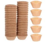 GLSTOY 1000 Pirottini Mini Muffin Marroni in Carta Kraft, Resistenti e Facili da Staccare, per Dolci e Cioccolatini in Casa come Regalo per Inaugurazioni