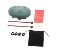 GLSTOY 1set Steel Tongue Drum Strumento Musicale Percussivo Per Meditazione e Yoga Melodie Eteree Inclusi Bacchette e Libretto Musicale Smeraldo