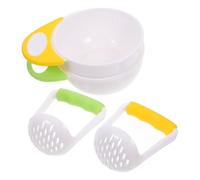 GLSTOY 2 Set Ciotole per Svezzamento Design per Macinare e Lisciare Facili Adatte e Lavastoviglie per Alimenti Freschi e