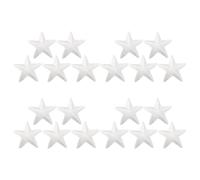 GLSTOY 20 Pezzi Stelle a Forma di Stella in Schiuma Bianca Leggere e Verniciabili per Decorazioni Fai da Te e Addobbi Albero di Natale