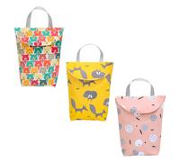 GLSTOY 3 pezzi Borsa Pannolini Sacchetti Cambio Asilo Nido Portatili in Traspirante Borsetta Pannolini Assorbenti per Viaggio Picnic e Campeggio Organizzatore Stoccaggio