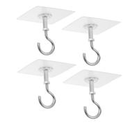 GLSTOY 4 Pezzi Ganci Adesivi per Soffitto Supporto Pesante per Piante e Decorazioni Resistenti e Facili da Applicare su Superfici Lisce come Piastrelle Vetro e Metallo per Interni Ed