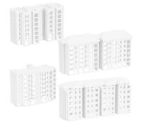 GLSTOY 4 pezzi Mini Modelli Edifici in Plastica Non Verniciati Decorazioni Micro Paesaggio per e Tavole Sabbia Ornamenti DIY Casa Miniatura