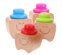 GLSTOY 4pezzi Contenitori in Legno per Denti da Latte Scatole Porta-dentini per Ragazzo Ragazza Custodia per Ricordi di Denti Organizer per Memorie di Crescita Salva-denti Colore Casuale