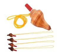 GLSTOY 5pezzi Fischietto Conchiglia Con Cordino Design Naturalper Ragazza e Adulti Come Bomboniere Per Allenamento Outdoor