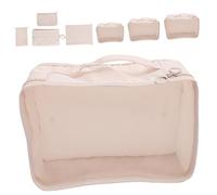 GLSTOY 8 Pezzi Organizer Da Viaggio Impermeabili Valigia in Poliestere Per Donna Uomo Leggeri e Resistenti Salvaspazio Per Abbigliamento Scarpe e Cosmetici Per Viaggi Organizzati