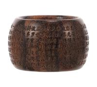 GLSTOY Anello Legno Uomo Buddhista Tiger Stripes in Legno Naturale Anello Elegante e Resistente per Collezionisti d Arte Culturale