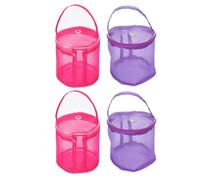 GLSTOY Borsa Porta Filati a Rete Ventilata Piccola, Set da 4 Pezzi per Uncinetto e Maglia, Organizer Portatile per Gomitoli di Lana, Resistente e Comoda per Lavoro a Maglia in Casa