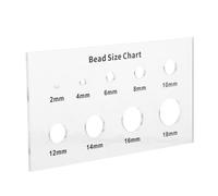 GLSTOY Calibro per Perline in Acrilico da 2 a 18 MM Guida alle Dimensioni e Tabella per Realizzazione di Gioielli e Accessori Personalizzati