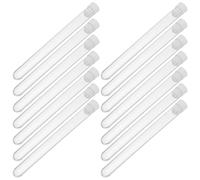 GLSTOY Contenitore per Aghi di Stoccaggio in Plastica Trasparente Coperchio Sicuro, Set da 100 Provette 16x1,6 Cm, Custodia Portatile per Lavori Artigianali e Uso Domestico