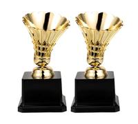 GLSTOY Coppa Badminton in Plastica per Campione, Set da 2 Pezzi Decorazione per Concorso di Premiazione Scuola Infanzia e Primaria, Premio Educativo