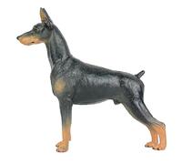 GLSTOY Figura Cane Doberman in Plastica Realistica Miniatura Simulata per Giocattolo Educativo e Decorazione per Casa e Ufficio Figurina Animale Selvatico Nera