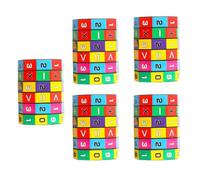 GLSTOY Giocattoli Educativi Matematici 5 Pezzi Cilindrici Supporto Geometrico, Giocattoli per L’apprendimento della Matematica e Sviluppo Precoce del Cervello, Materiali Resistenti