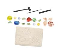 GLSTOY Giocattolo Educativo Archeologia per Set di Scavo Fai da Te Pietre Preziose Simulate Kit Didattico Scientifico per Sviluppo Pratica e Coordinazione Mano-occhio