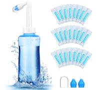 GLSTOY Irrigatore Nasale Kit per Nasale con Flusso Delicato in Plastico 500ml e Materiale Affidabile con Sale per Pulizia Naso Portatile per Adulti