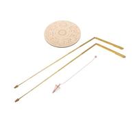 GLSTOY Kit di Divinazione con Pendolo Spirituale in Rame e Legno, Set Portatile con Aste Telescopiche e Tappetino per Caccia ai Fantasmi e Uso Divinatorio Elegante