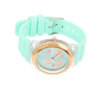 GLSTOY Orologio Da Polso Da Donna Alla Moda Con Farfalle, Cinturino in Silicone Turchese Regolabile, Quadrante Unico, Come Regalo Per Ragazze e Amiche