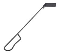 GLSTOY Pala per Cenere da Barbecue in Metallo Nero, Rastrello per Griglia da Esterno Manico Forato, Strumento Multiuso per Casa e Forniture per Grigliate, Accessorio per Pulizia Barbecue