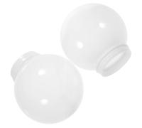 GLSTOY Paralume a Globo in Acrilico Bianco Latte 2 Pezzi da 150 Mm Diametro Filettatura 8 Cm, Copertura Luminosa Sferica per Lampada da Terra e Luce Esterna da Giardino