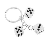 GLSTOY Portachiavi con Ciondolo a Forma di in Resina Bianca Mini Decorazione Bag Charm Accessorio Carino per Chiavi e Borsa Pendente Originale per Studenti e Amici