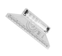 GLSTOY Righello Parallelo Rotante Multiuso 15cm Scala Chiara e Fori per Disegno Linee Verticali e Cerchi, Strumento di Misura Portatile per Studenti e Ingegneri, per Disegni Tecnici