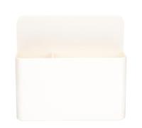 GLSTOY Set 2 Contenitori Magnetici di Colore Bianco per Lavanderia Striscia Magnetica in Ferro, Multiuso per Cucina e Lavanderia, Organizer Magnetico per Polvere e Rifiuti