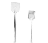 GLSTOY Set 2 Pale per Cenere in Ferro Spesso, Paletta per Pulizia e Carbone, Attrezzi Portatili per Gestione Fuoco Domestico Pala Piccola e Grande, Accessori per Caminetti e Focolari