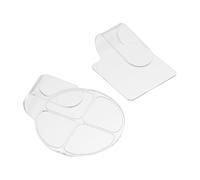 GLSTOY Set 2 Pezzi Tavolozze Acriliche per Trucco Portatili, Palette Cosmetiche Bianche per Miscelare Crema e Mantenere Le Mani Pulite, per Nail Art e Manicure