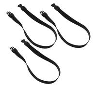 GLSTOY Set 3 Fasce Elastiche Regolabili per Sacchi della Spazzatura in Plastica Nero Fissaggio Sicuro per Bidoni Cucina e Casa