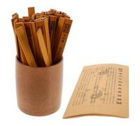 GLSTOY Set Bastoncini Divinatori in bambù 64 Esagrammi i Ching con Bastoncino Alto 10 Cm, Strumento di Divinazione Cinese Portatile per Apprendimento e Giochi di Predizione