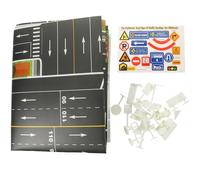 GLSTOY Set Gioco Segnali Stradali per Mappa Città Educativa, 18 Pezzi Mini Modelli Segnaletica Stradale Colorata per Apprendimento Sicurezza e Gioco Didattico in Classe