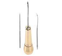 GLSTOY Strumento per Punteruolo da Cucito Ago Uncinato e Manico in Rame Kit per Riparazione Scarpe e Cucitura Suole Adatto a Riparazioni Manuali di Scarpe in Pelle e Suole