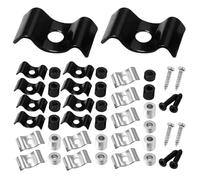GLSTOY Tendicorde per Chitarra Elettrica e Basso, Set da 10 Pezzi Guida Corde e Fermacorda in Nero e Argento, Accessori Viti per Mantenere Tensione Costante e Migliorare Suono in