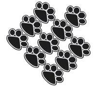 GLSTOY Toppe Termoadesive per Abbigliamento 10 Pezzi Forma Zampa di Cane Nero per Decorare e Coprire Buchi Adatte a Costumi e Jeans per Lavori di Artigianato