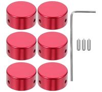 GLSTOY Topper Interruttore Semplice da Installare in Alluminio Rosso Set 6 Cappucci per Protezione del per Effetto Chitarra