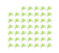 GLSZNQO 50/100 Pezzi di Ragni Neri di Halloween, Piccoli Ragni Luminosi in plastica, Decorazione for la casa, Scherzo ingannevole, Giocattolo for la casa stregata(100pcs Luminous)