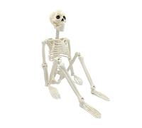 GLSZNQO Scheletro Umano di Halloween da 40 cm, Scheletro snodabile, Ossa di Forma Umana, Decorazioni di Halloween, Oggetti di Scena Horror for Case infestate(Light Grey)
