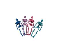 GLSZNQO Scheletro Umano di Halloween da 40 cm, Scheletro snodabile, Ossa di Forma Umana, Decorazioni di Halloween, Oggetti di Scena Horror for Case infestate(Blue)