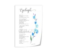 GLTLGBPR Poster con poesia sulla morte di Merrit Malloy - Epitaffio Poesia - Stampa artistica da parete su tela, 30,5 x 20,3 cm, senza cornice, moderno, decorazione per soggiorno, camera da letto,