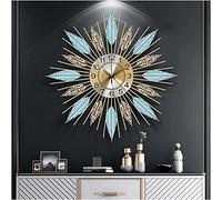 GLTZEN Orologio da Parete Arte, Grande, Moderno con Decorazioni in Metallo Artistico 3D, Quarzo Silenzioso, per Came, Nero, Bianco