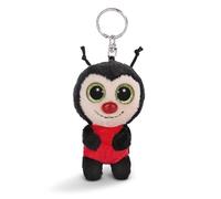 Glubschis 62590 Lily May Portachiavi in peluche a forma di coccinella, compagno fedele per lo zaino o la borsa di grandi e piccini, 9 cm, nero
