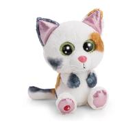 Glubschis, Calli Malli 63044 - Morbido gatto calico di peluche, da coccolare e con cui giocare, per bambini e adulti, fantastica idea regalo, 15 cm, bianco