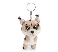 Glubschis, Lenzo 63043 - Portachiavi con peluche a forma di lince, da attaccare allo zaino o alla borsa, per grandi e piccini, 9 cm, marrone