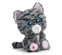 Glubschis, Nomelia 63035 - Morbido Gatto tigrato di Peluche, per Coccole e Giochi, per Bambini e Adulti, Fantastica Idea Regalo, 25 cm, Grigio
