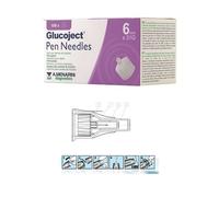Glucoject Pen Needles 31G 6mm Aghi per Penne da Insulina 100 Pezzi