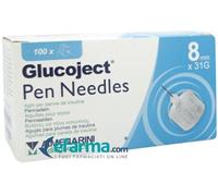 Glucoject Pen Needles 31G 8mm Aghi per Penne da Insulina 100 Pezzi