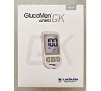 GlucoMen areo GK Kit Glucometro + Pungidito + 10 lancette Menarini SENZA STRISCE