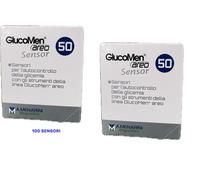 GlucoMen Areo Sensor A.Menarini 50 / 100 Strisce diabete test glucosio 07-2026