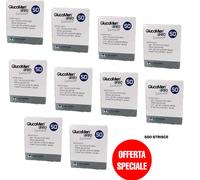 GlucoMen Areo Sensor A.Menarini 500 Strisce diabete test glucosio 07/2026